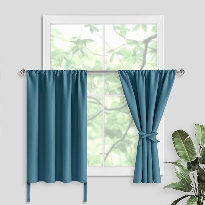 JIUZHEN Short Blackout Curtains by JIUZHEN