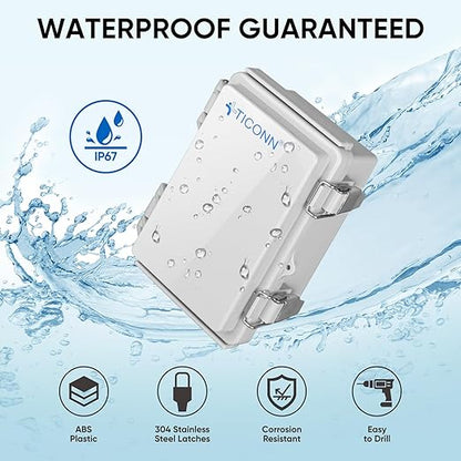 TICONN Waterproof Electrical Junction Box IP67 ABS Plastic Enclosure - Image 2