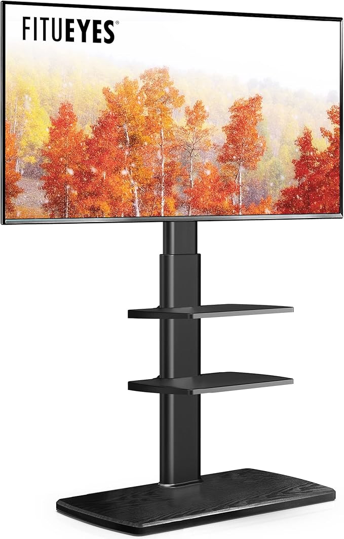 FITUEYES TV Floor Stand for Living Room Bedroom, Tall TV Stands by FITUEYES
