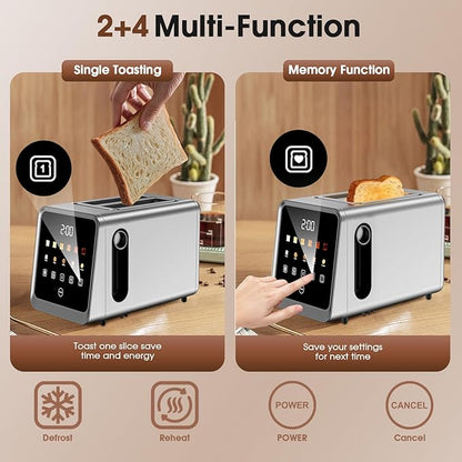 Touch Screen Toaster 2 Slice, Smart Digital - Image 5
