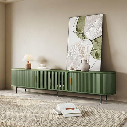 POVISON Fully-Assembled Modern Green TV Stand by POVISON