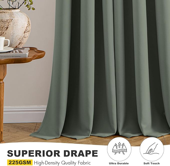 MIULEE Dark Mallard Blackout Curtains - Image 5