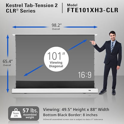 Elite Screens Kestrel Tab-Tension CLR, 101 inch 16:9, Ultra-Short Throw Ceiling - Image 4