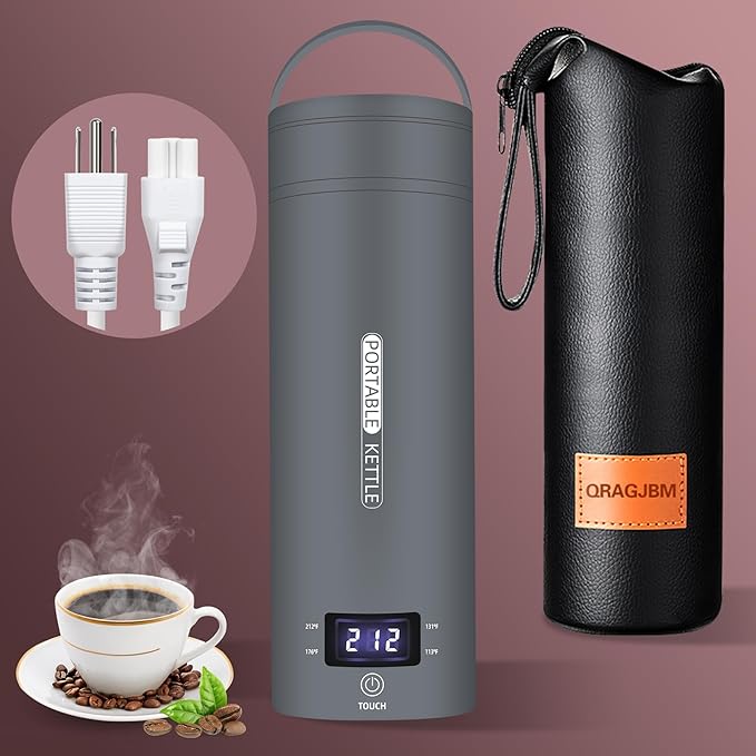 Travel Electric Kettle Portable Small Mini Tea Coffee Kettle Water Boiler by Portableelectrickettlefortravel