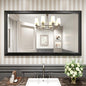 Amorho Black Bathroom Mirror, 55x32 Inch Thick Metal Framed Wall Mirrors by Amorho