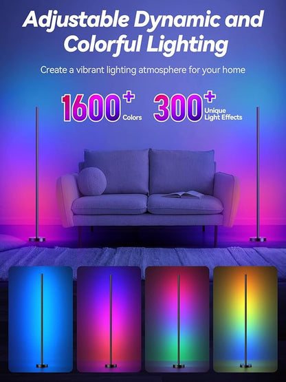Corner Floor Lamp, 2 Pack LED Corner Lamp - Image 2