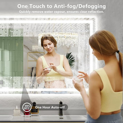 YEELAIT 60x38 Inch LED Bathroom Mirror - Image 5