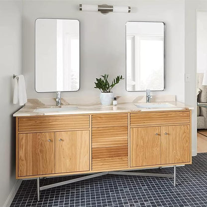 ANDY STAR 30"x48"Chrome Bathroom Mirror, Large Wall Mirror - Image 8