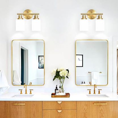 Guliaofo 2-Light Vanity Lights, Brushed Gold Bathroom Light Fixture - Image 6