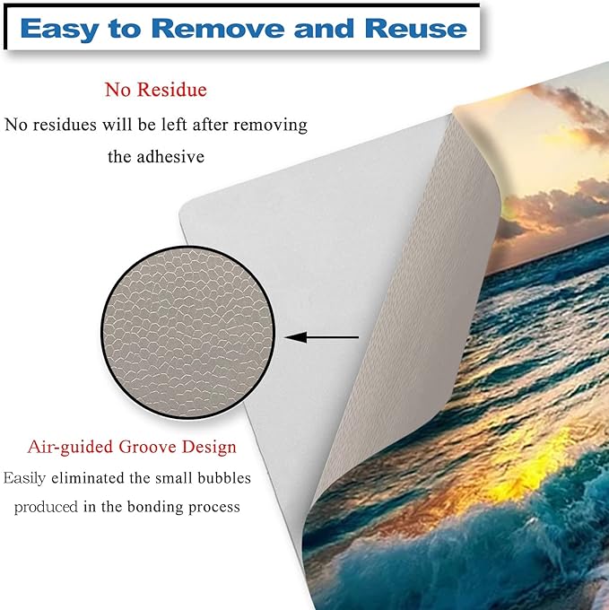 Laptop Skin Sticker Decal, Decorative Removable, Sunset Beach - Image 4