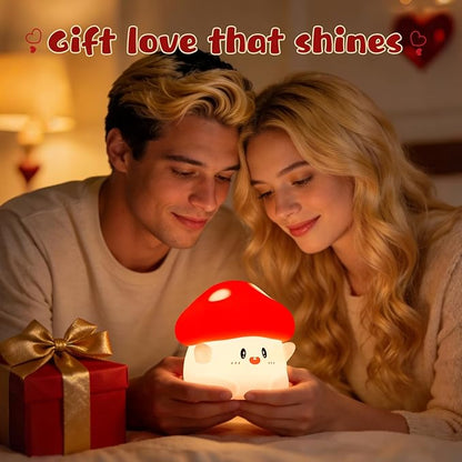 Rytinazzz Hug Mushroom Night Light, 50-Hour Battery & Pat Control, Squishy Lamp - Image 5