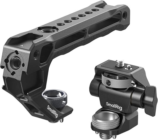 SMALLRIG Top Handle with Monitor Mount Kit, with 3/8"-16 Locating Holes by SmallRig