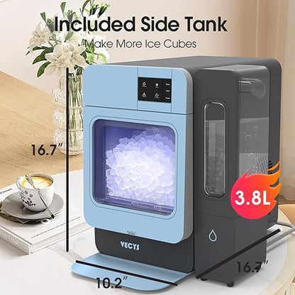 VECYS Nugget Countertop Ice Maker W/Side Tank, 44LBS Daily Ice Making Capacity - Image 5