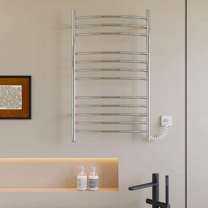 HEATGENE Towel Warmer Wall Mount Electric Plug-in/Hardwired Heated Towel Rack - Image 6