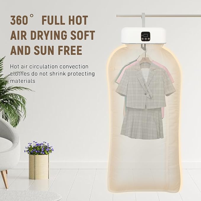 Portable Dryer With 480 Minute Timer Function 20 Minute Quick Drying Mini Dryer - Image 7