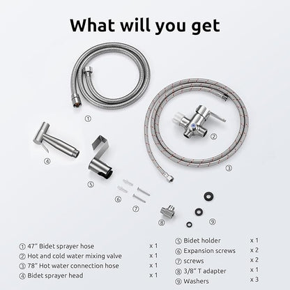 Hot and Cold Bidet Sprayer for Toilet, BRITULIF Bidet Attachment for Warm Water - Image 7