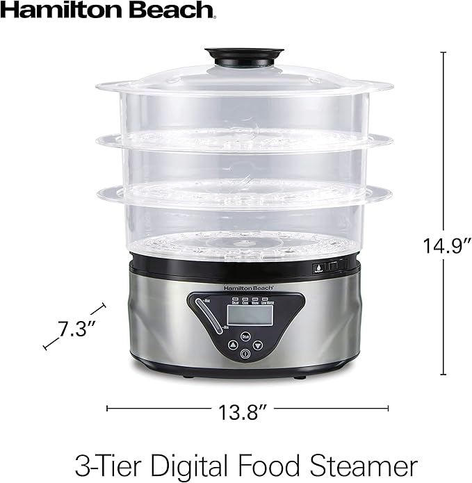 Hamilton Beach Digital Electric Food Steamer & Rice Cooker - Image 8