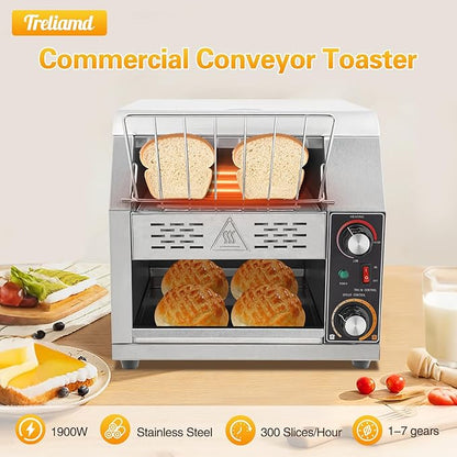 Commercial Conveyor Toaster, 300 Slices/Hour, Stainless Steel, Electric - Image 2