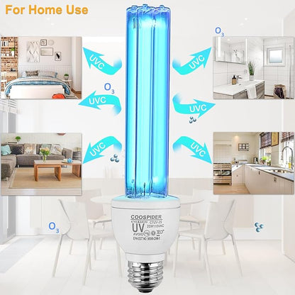 25 Watts UVC Light Bulb with Ozone, UV Light - Image 3