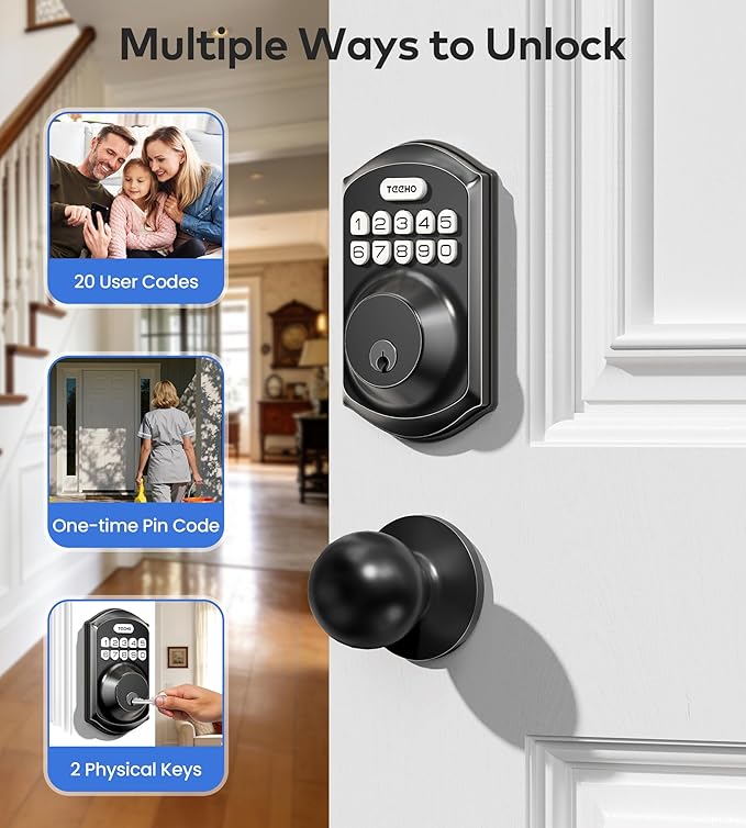 TEEHO TE001K Keyless Entry Door Lock - Image 2