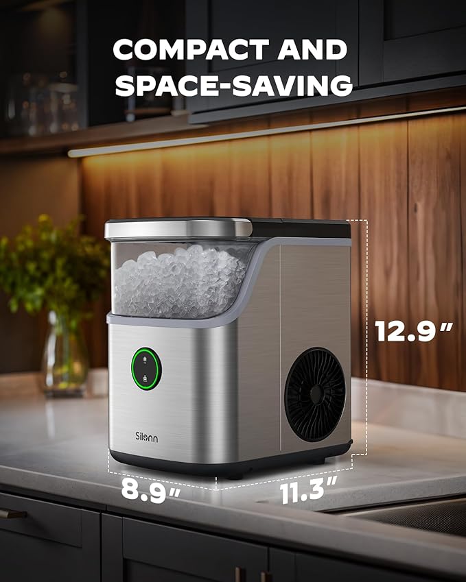 Silonn Nugget Ice Maker Countertop, Ice Basket - Image 6