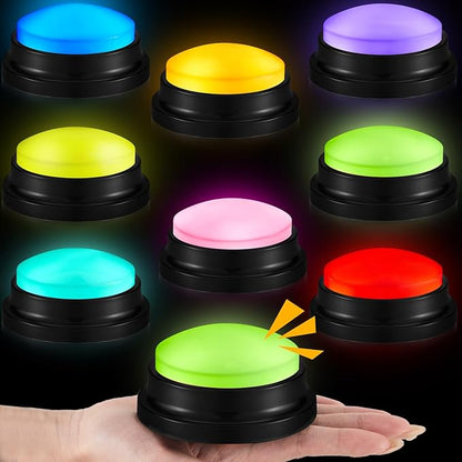 Honoson 8 Pcs Recordable Answer Buzzers, Personalized Sound, Recordable by Honoson