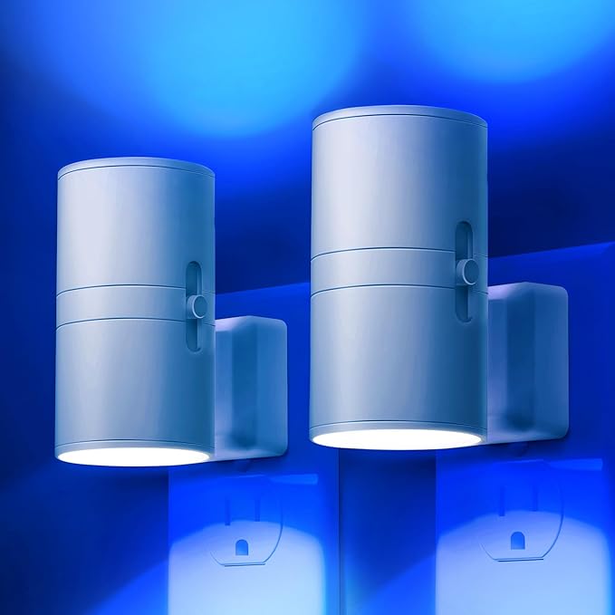 L LOHAS LED Night Light, 2 Pack Bluey Night Light, Plug into Wall, Calm Blue - Image 8