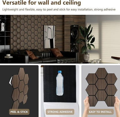 Hexagon Acoustic Wall Panels, Self-Adhesive Sound Absorbing Wall Panel by ARMURO - Image 6