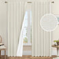 LAMIT Natural 100% Blackout Linen Curtains, 84 Inches Linen Textured Thermal by LAMIT