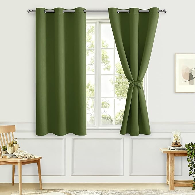 Hiasan Short Blackout Curtains for Bedroom by Hiasan