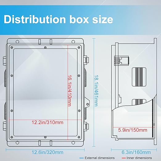 Outdoor Waterproof Electrical Junction Box, ABS Water Resistant Enclosure - Image 3