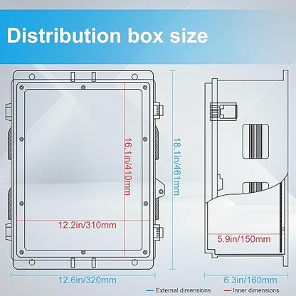 Outdoor Waterproof Electrical Junction Box, ABS Water Resistant Enclosure - Image 3