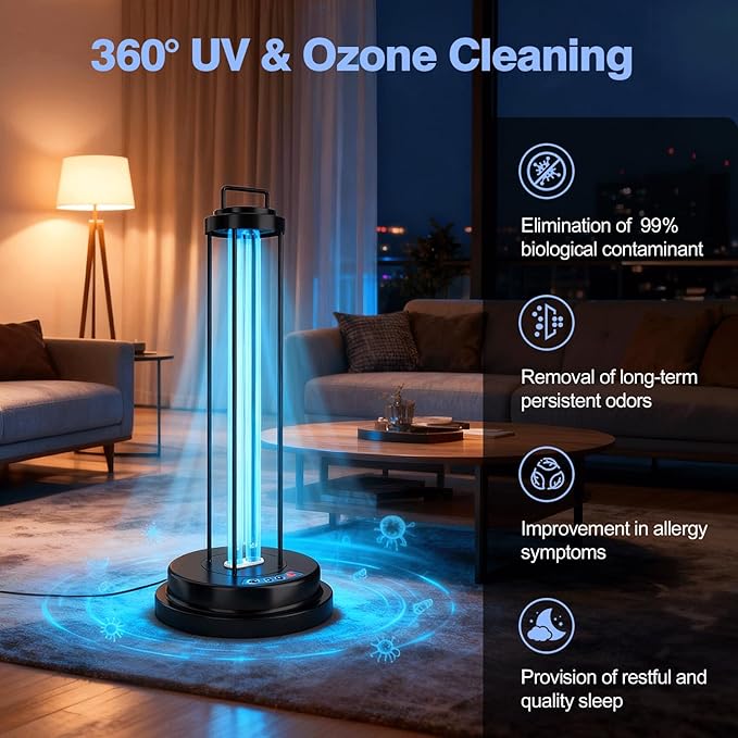 UV Light Sanitizer, 40W Metal Ultraviolet Sanitizer, Ultraviolet Light - Image 2