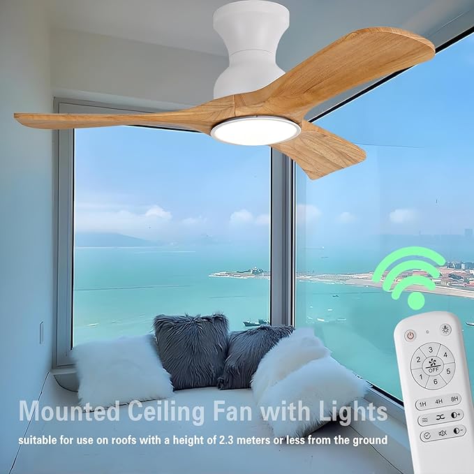 Gaizw Ceiling Fans with Lights, 36 inch Ceiling Fan with Remote Control - Image 6