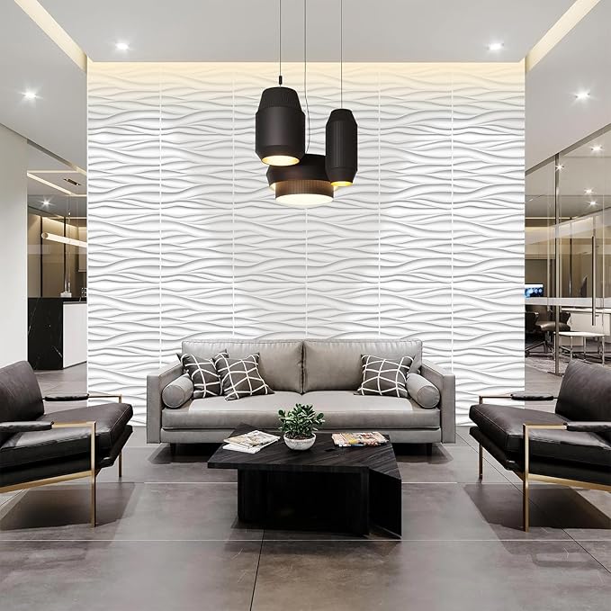 STICKGOO Wave Wall Panels for Interior Wall Decor, Paintable 3D Wall Decor - Image 4