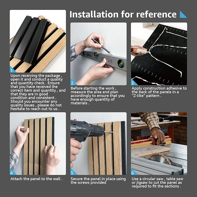 Art3d 4-Pack 94.5 x 7.9 inch Acoustic Wood Slat Wall Panels - Image 8