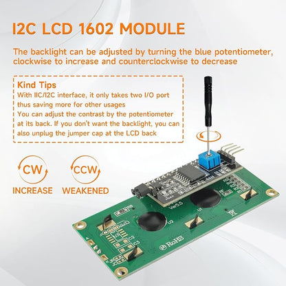 HUAREW 4pcs I2C IIC TWI 1602 Serial LCD Display Module 16x2 Compatible - Image 4