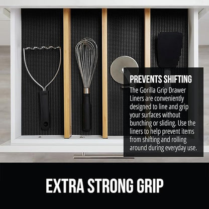 GORILLA GRIP powerGRIP Drawer Shelf and Cabinet Liner, Thick Strong Hold - Image 3
