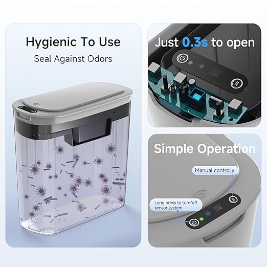 TIPGO Automatic Motion Sensor Bathroom Trash Can - Image 6