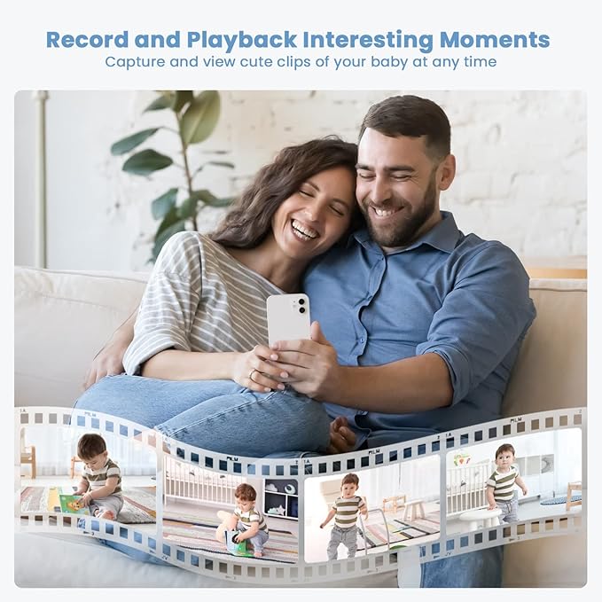 ieGeek 2K Split-Screen Baby Monitor, WiFi Smartphone Video Dual Camera - Image 8