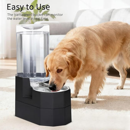 Sfozstra Raised Pet Water Dispenser: 8L Black Automatic Stainless Steel Gravity - Image 7