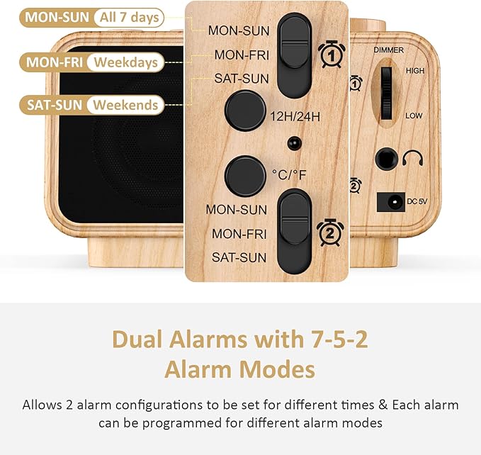 USCCE Digital Alarm Clock Radio - Image 3
