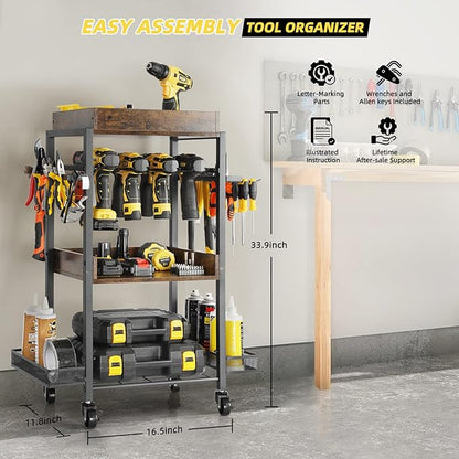 Olakee Power Tool Organizer Garage Storage Organization Shelving Tool Holder - Image 8