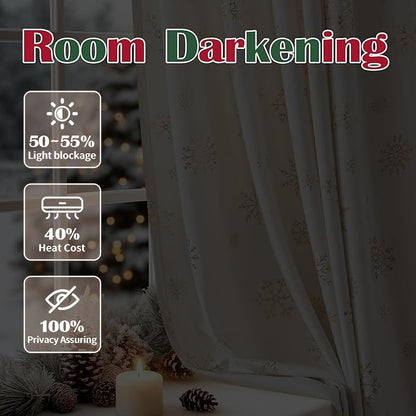 FMFUNCTEX Velvet Curtains Christmas Curtain - Image 3
