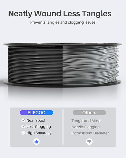 ELEGOO PLA Filament 1.75mm Bundle 4KG, 3D Printer Filament Dimensional Accuracy - Image 3