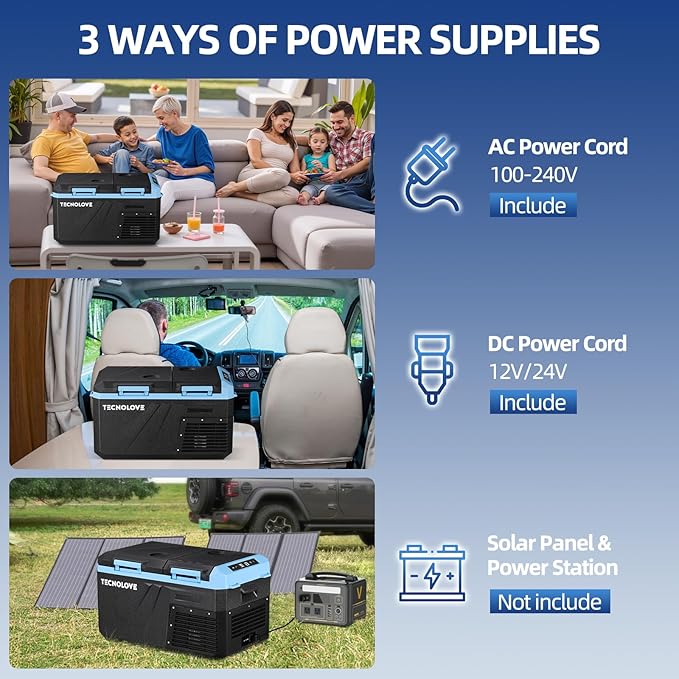 25L Car Refrigerator Freezer, 27QT Dual Zone Portable Compressor Cooler - Image 7