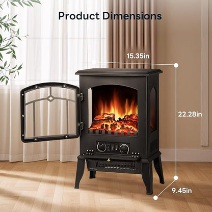 ZAFRO Electric Fireplace Stove, 5100 BTU Quick Heating Electric Fireplace Heater - Image 7