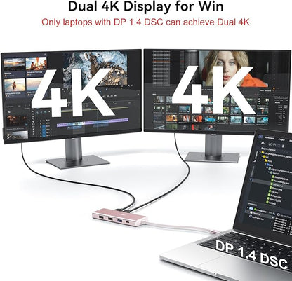 HODO USB C Docking Station Dual Monitor Adapter - Image 3