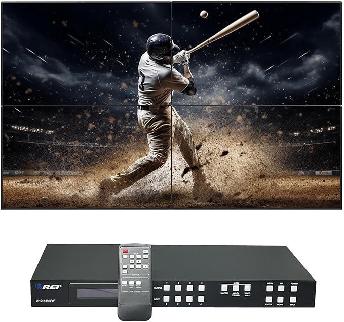 OREI 4K 4x4 HDMI Matrix Video Wall Controller Processor Multiviewer Display by OREI