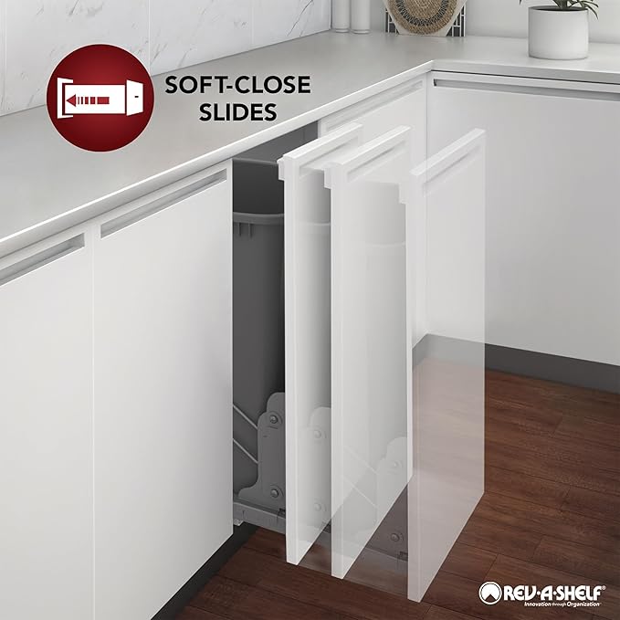 Rev-A-Shelf Double Pullout for Under Kitchen Cabinets 35 Quart 8.75 Gallon - Image 5